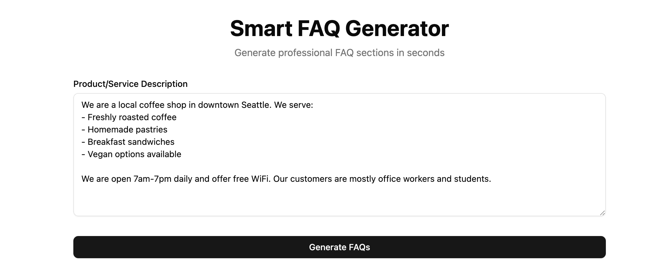 Smart FAQ Generator